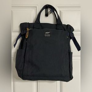 ANELLO Deep Navy 2-Way Canvas Tote/Diaper Bag